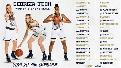 ACC Announces 2019-20 Women’s Basketball Slate – Women's Basketball — Georgia Tech Yellow Jackets