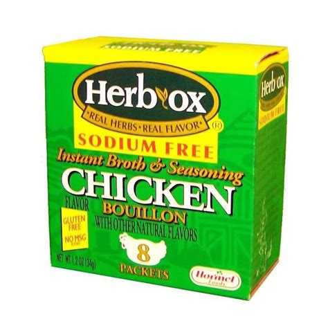 Herb-Ox Chicken Bouillon 8 packet box-1.1 oz | Seasonings, Bean and ...