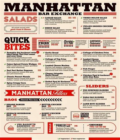 Manhattan Bar Exchange & Brewery menu - Zomato