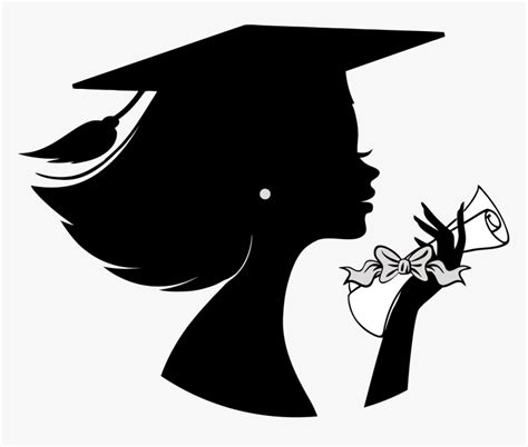 Graduation Girl Silhouette, HD Png Download , Transparent Png Image - PNGitem