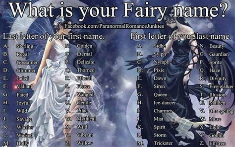 Fairy name | Fairy names, Funny names, Names