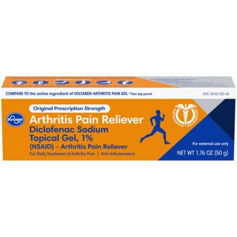 Kroger® Diclofenac Sodium 1% Topical Arthritis Pain Reliever Gel, 1.76 oz - Kroger