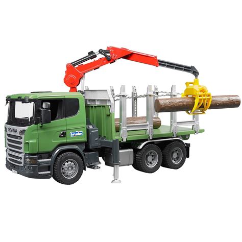 Bruder SCANIA R-Series Timber Truck with Loading Crane and 3 Trunks - Walmart.com