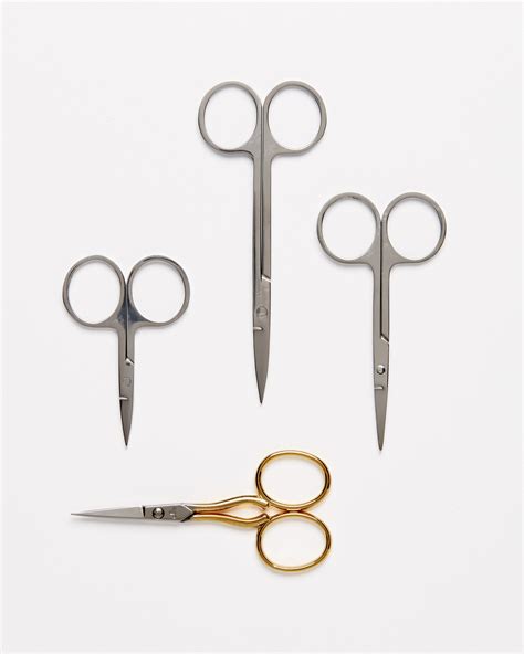 four types of embroidery scissors against a white background Embroidery Tools, Embroidery ...