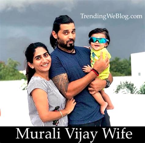 Murali Vijay Wife, Biography, Controversy, Family, Love Story & Net Worth