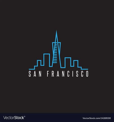 San francisco skyline design template Royalty Free Vector , #AFF, # ...