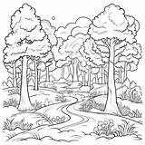 Free Printable Forest Coloring Pages List sketch template