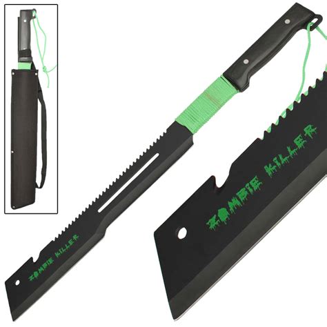 Zombie Killer Full Tang Offset Edge Tactical Machete-4M1-TR1