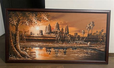 Angkor Wat Oil Painting, Furniture & Home Living, Home Decor, Frames ...