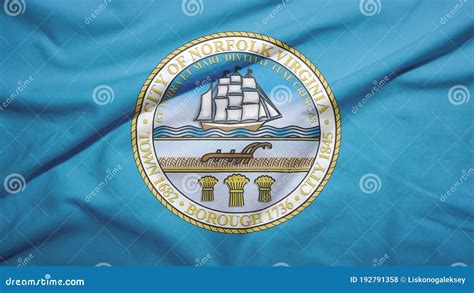 Norfolk of Virginia of United States Flag Background Stock Photo ...