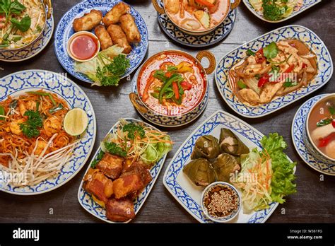 Thai food platter Stock Photo - Alamy