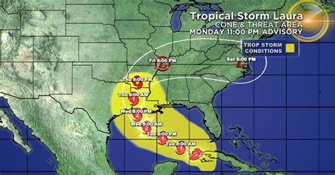 Tracking Laura: Tropical Storm Laura Forecast To Become A Hurricane On ...