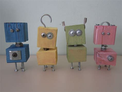 Wooden robots | Wood projects for kids, Woodworking projects for kids ...