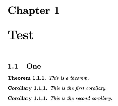 numbering - Unnumbering corollaries - TeX - LaTeX Stack Exchange