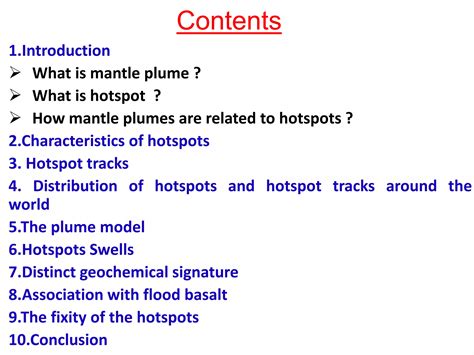 Hotspots and Mantle plumes