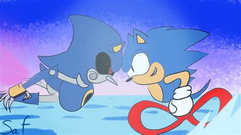 Sonic Vs Metal Sonic (Tyson Hesse style) by SafAnimate on Newgrounds