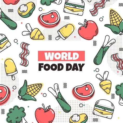 Free Vector | Hand-drawn world food day theme