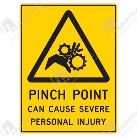 Warning Signs & Stickers - Warning Sign Pinch Point Can Cause Severe ...