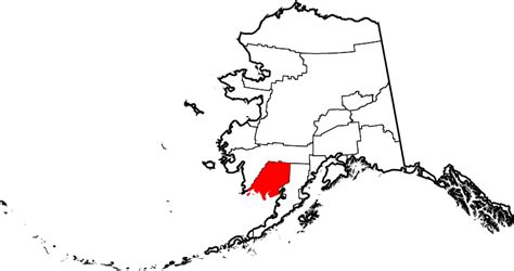 Image: Map of Alaska highlighting Dillingham Census Area