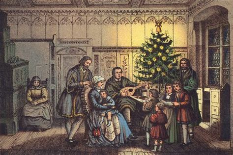 Luther at Christmas, in his family circle stock image | Look and Learn