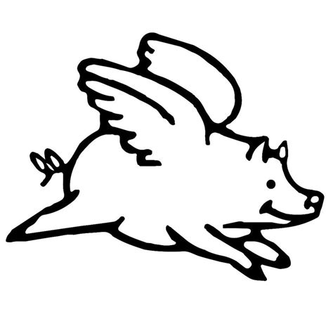 Flying Pig Drawing | Free download on ClipArtMag