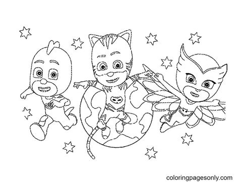 PJ Masks Printable Coloring Page - Free Printable Coloring Pages