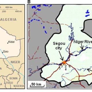 a Map of Mali showing its land-locked nature b map of Ségou region (The ...