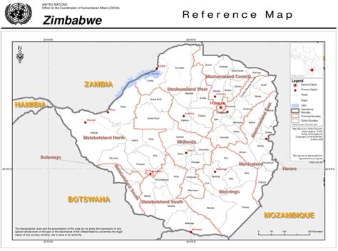 Zimbabwe: Reference Map - March 2008 | OCHA