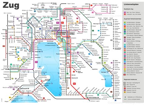 Zug Rail Map - Ontheworldmap.com