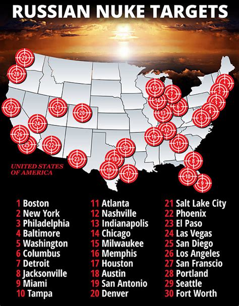 Russia war: Vladimir Putin's US nuclear targets MAPPED amid WW3 fears ...