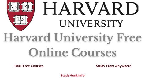 Harvard University Free Online Courses - HarvardX Review, Login - StudyHunt