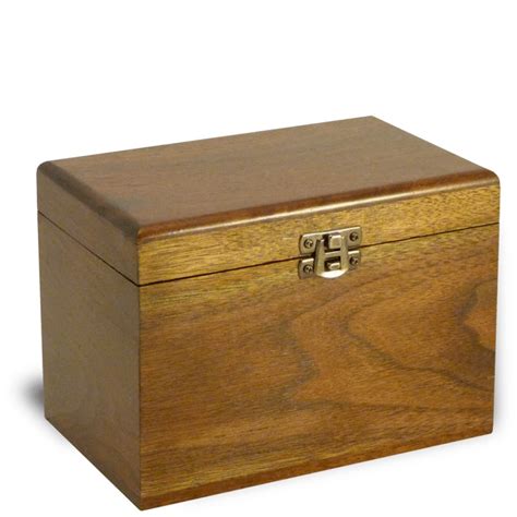 4x6 Walnut Wood Recipe Card Box - Made In USA - master | Recipe card box, Recipe card boxes ...