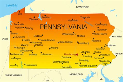 Printable Map Of Pennsylvania | Brennan