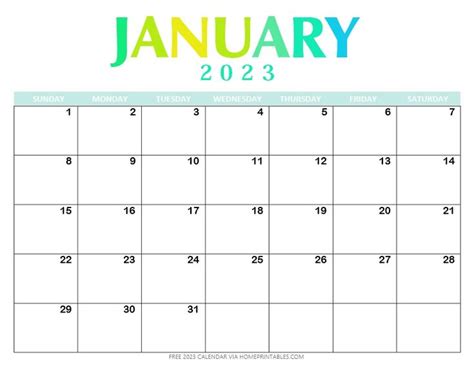 Free 2023 Calendar Printable for Instant Download! | Calendar ...