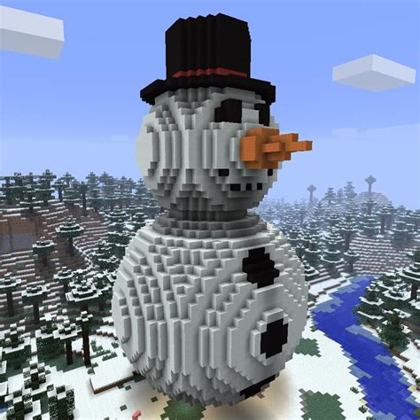 Snowman Face Minecraft at Joshua Horn blog