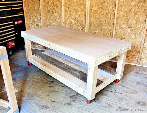 DIY Low Workbench Free Plans - Jaime Costiglio