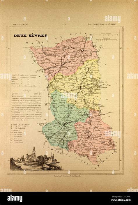 MAP OF DEUX SÈVRES FRANCE Stock Photo - Alamy