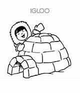 Igloo Coloring Page sketch template