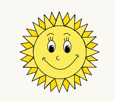 How to Draw a Cartoon Sun | Easy Drawing Guides