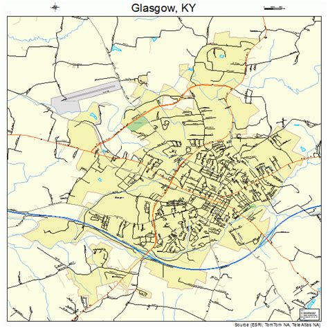 Glasgow Kentucky Street Map 2131114