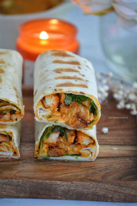 Chicken Kebab Wraps with Special Spicy Sauce - Savory&SweetFood