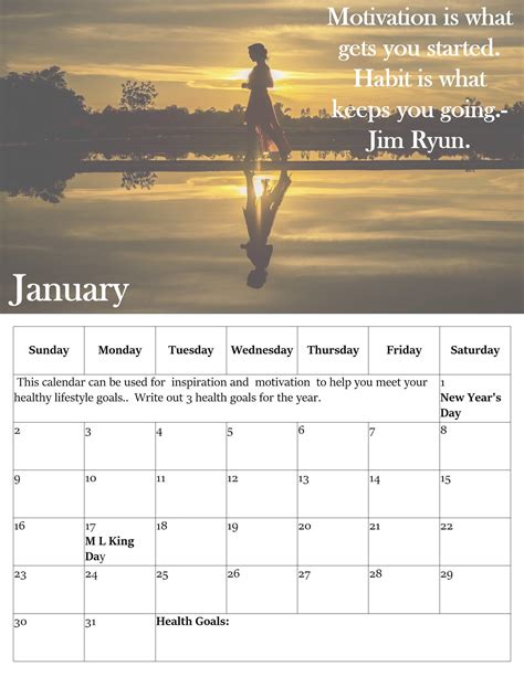 2022 Motivational Calendar - Etsy