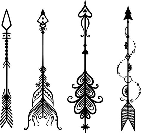 arrow ornament vector illustration in black and white colors 16837238 ...