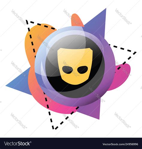 Icon on a white background grindr logo Royalty Free Vector