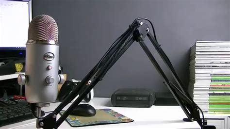 Blue Yeti Microphone Boom Stand Review - Racksoy Boom Microphone stand. - YouTube