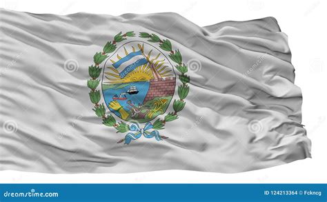 Rosario City Flag, Argentina, Isolated on White Background Stock ...