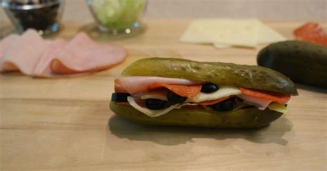 Breadless Keto Sandwich on a Pickle