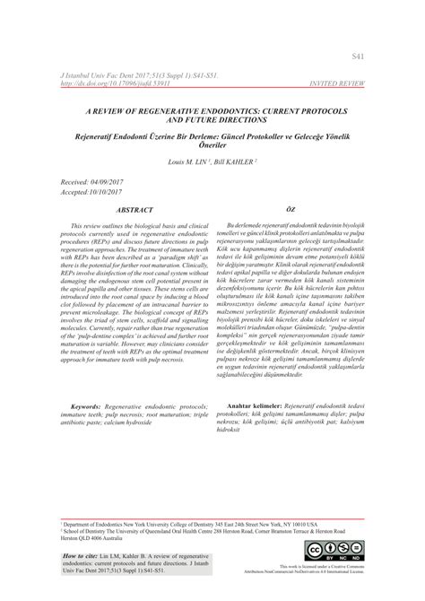 (PDF) A review of regenerative endodontics: current protocols and ...