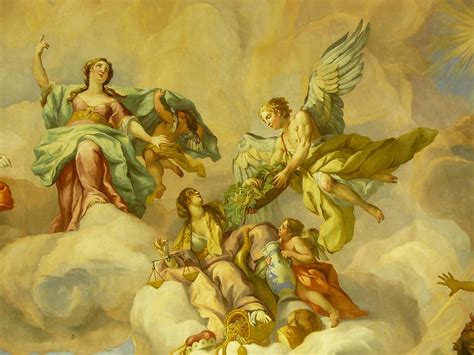 angels, cloud painting, mural, fresco, artwork, historically, painting, church, art, religion ...