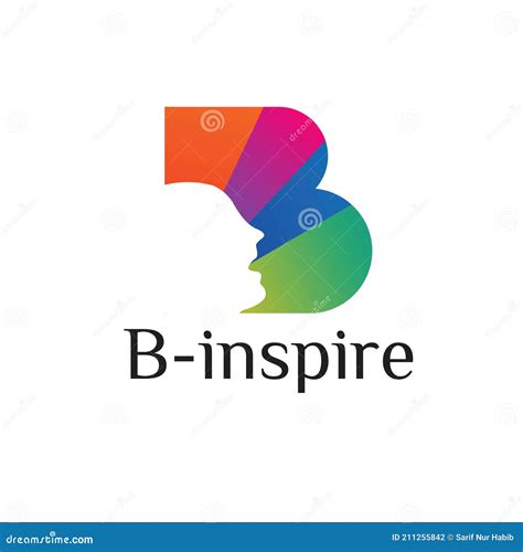 B Inspire Logo Design stock vector. Illustration of black - 211255842